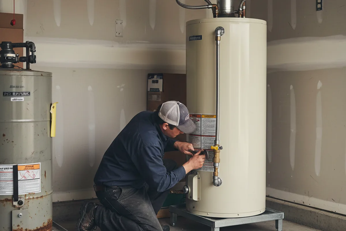 Water heater and shutoff valve replacement in Huntingdon