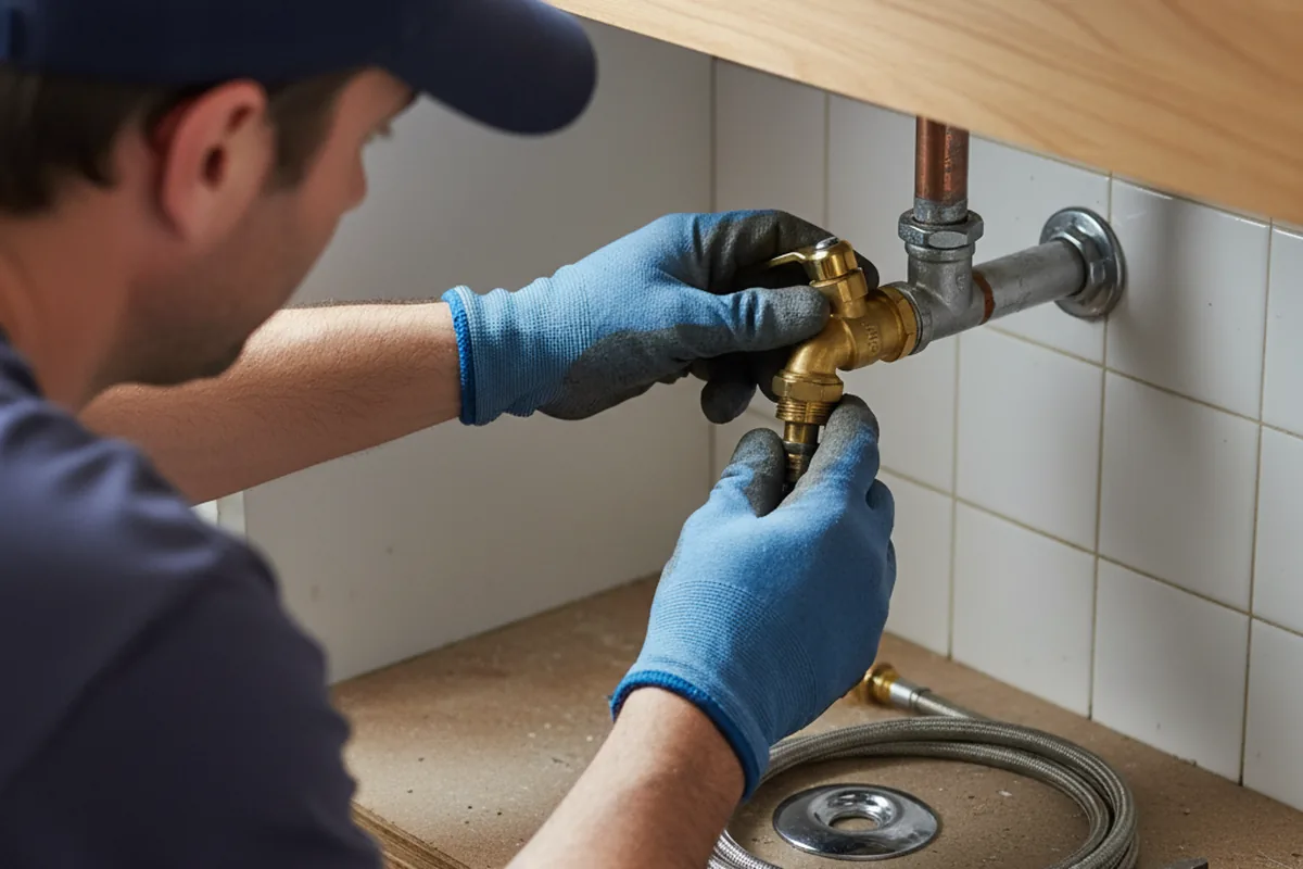 Shutoff valve and fitting work during Faucet and Fixture Repair in Huntingdon